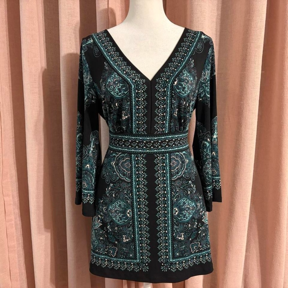 y2k paisley babydoll top size small